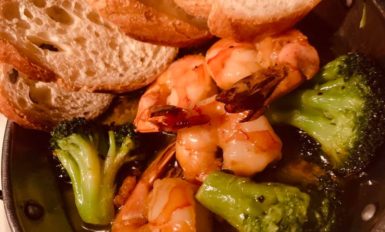 エビのアヒージョ